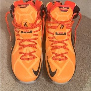 Orange LeBron 12s